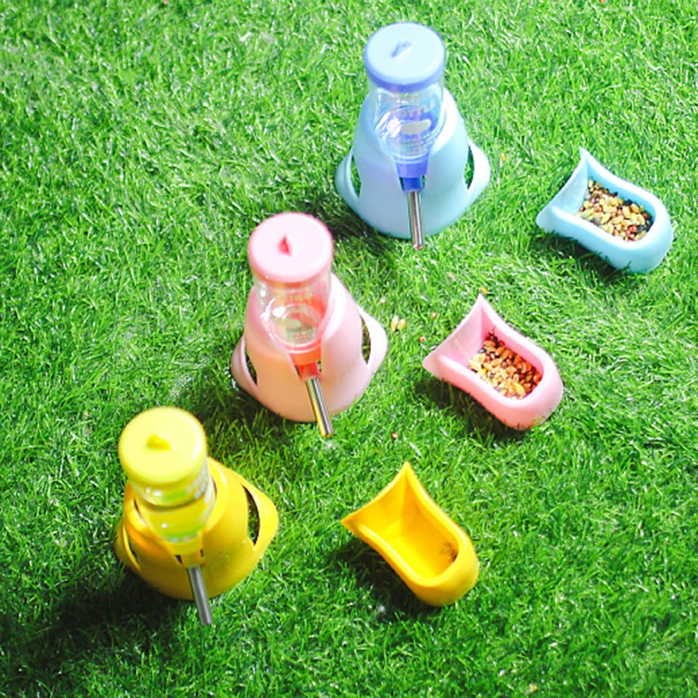 1PC Automatic Water Bottle Drinking Feeder Dispenser Bottle 80ML with Food Feeder Station bowl Pet Container for Small Animals 1PC Automatic Water Bottle Drinking Feeder Dispenser Bottle 80ML with Food Feeder Station bowl Pet Container for Small Animals