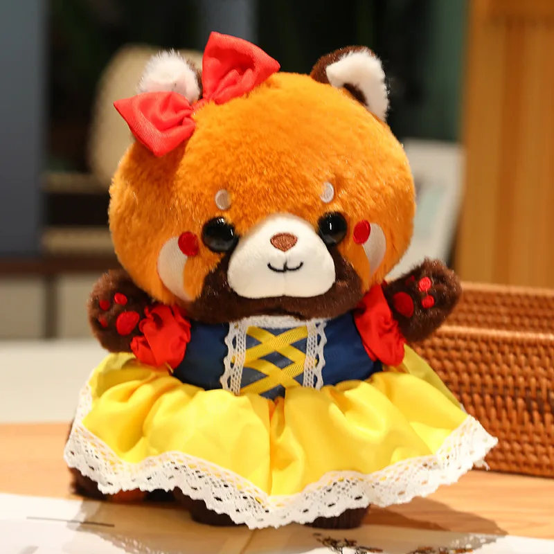 30cm cute raccoon into red brown red panda cosplay dress up plush toy Plush animal Soft pillow birthday gift for children 30cm cute raccoon into red brown red panda cosplay dress up plush toy Plush animal Soft pillow birthday gift for children