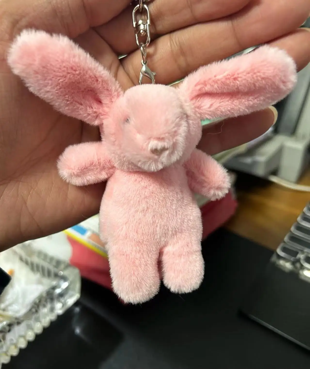 Stuffed Animals Cute Cartoon Rabbit Keychain Love Pompom Trinket Toy Girl Bag Car Keychain Mobile Phone Pendant Jewelry Gift Stuffed Animals Cute Cartoon Rabbit Keychain Love Pompom Trinket Toy Girl Bag Car Keychain Mobile Phone Pendant Jewelry Gift