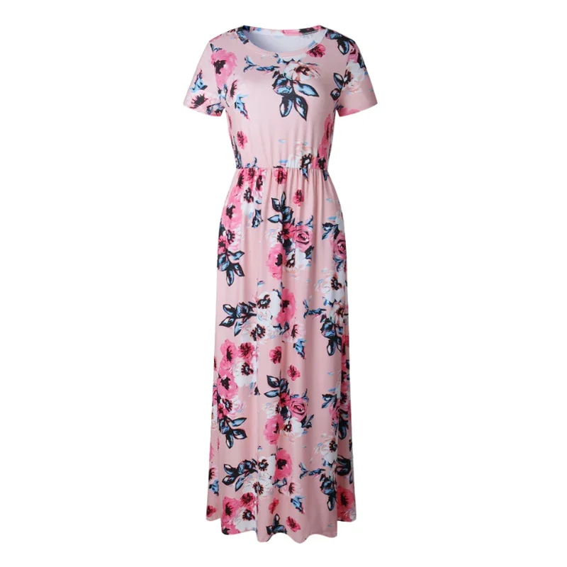 Women Summer Long Dress 2025 Floral Print Boho Beach Dress Ladies White Maxi Evening Party Dress Sundress Vestidos de festa