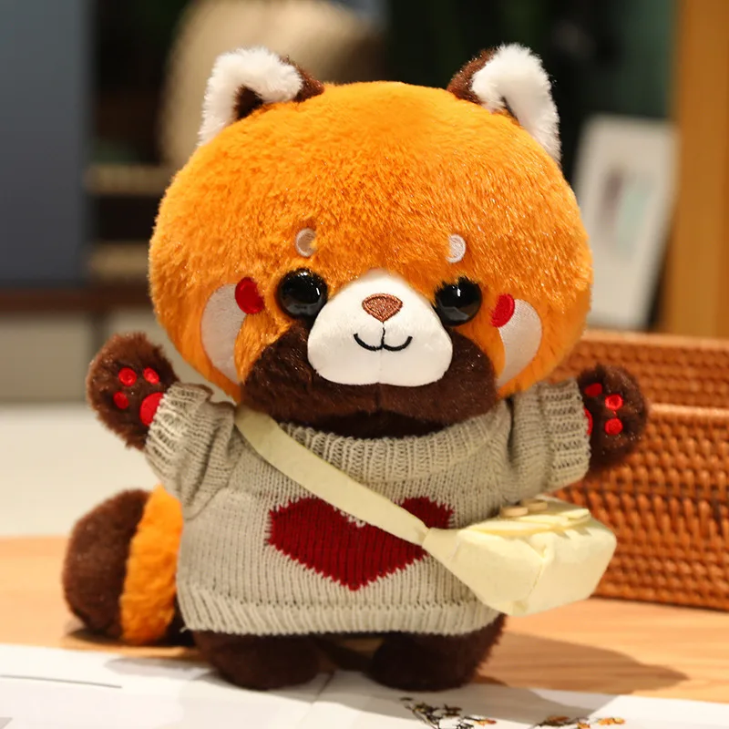 30cm cute raccoon into red brown red panda cosplay dress up plush toy Plush animal Soft pillow birthday gift for children 30cm cute raccoon into red brown red panda cosplay dress up plush toy Plush animal Soft pillow birthday gift for children