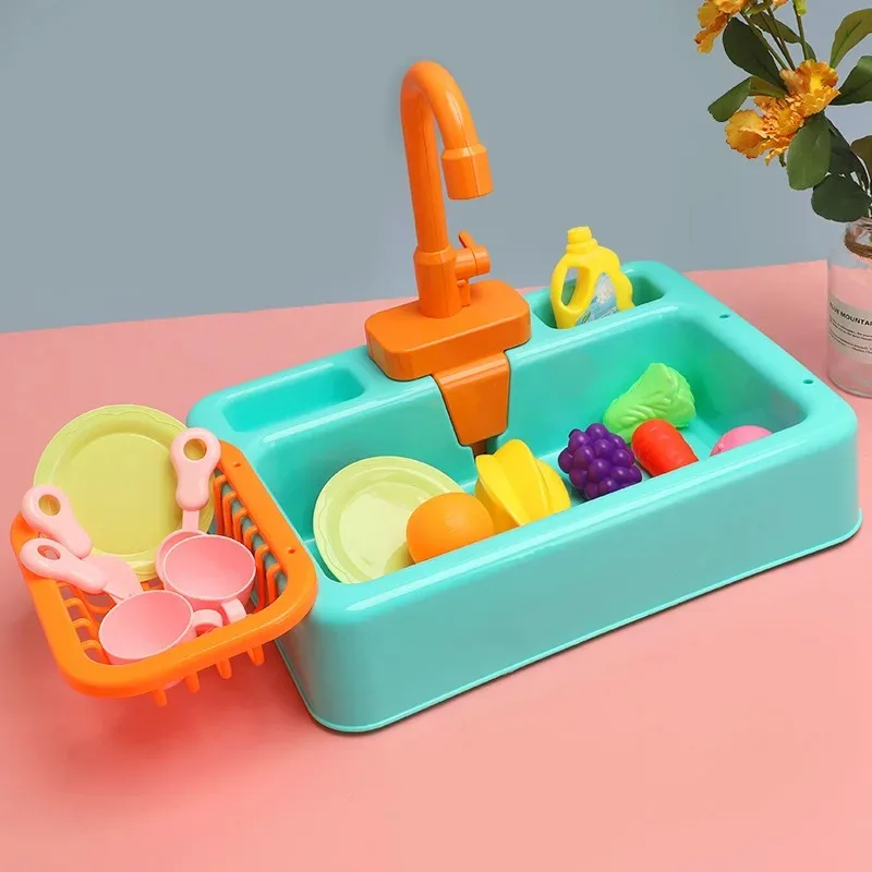 Kid Simulation Electric Dishwasher Wash Sink Running Water Toy Role Playing House Kitchen Pretend Game Food Fruit Girl Boy Gift Kid Simulation Electric Dishwasher Wash Sink Running Water Toy Role Playing House Kitchen Pretend Game Food Fruit Girl Boy Gift