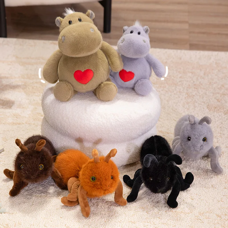 23/35cm Creative Kawaii Cartoon Colorful Ant Plush Doll Reptile Love Hippo Animal Stuffed Toy Home Decor Gift For Boys And Girls 23/35cm Creative Kawaii Cartoon Colorful Ant Plush Doll Reptile Love Hippo Animal Stuffed Toy Home Decor Gift For Boys And Girls