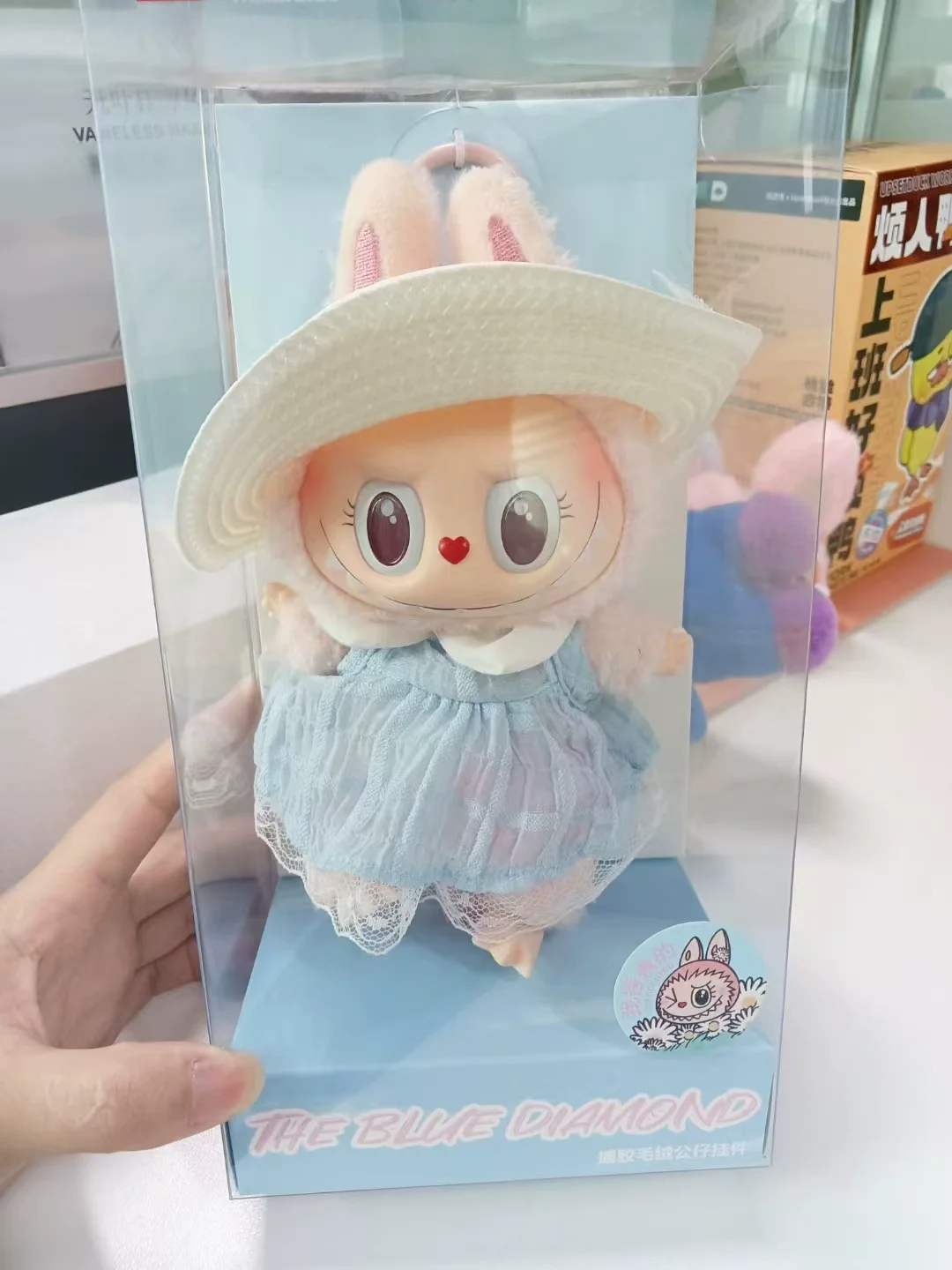 Copy High Quality Version New Product Labubu Sweetheart Doll Mokoko First Generation Plush Pendant Vinyl Pulling Cloth Hanging D Copy High Quality Version New Product Labubu Sweetheart Doll Mokoko First Generation Plush Pendant Vinyl Pulling Cloth Hanging D
