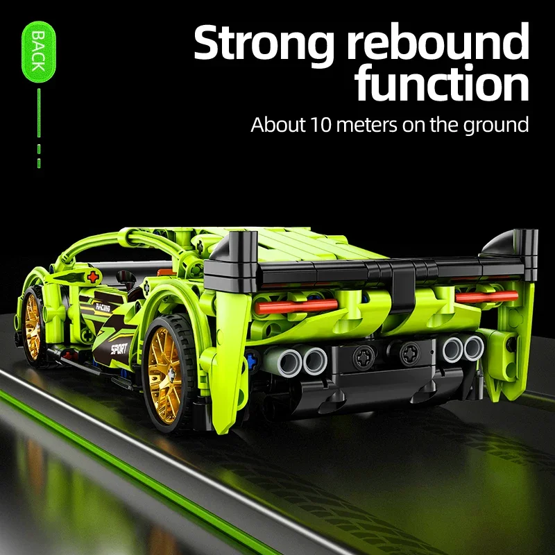 ToylinX 452pcs High-Tech Racing Sports Car Creation Expert Building Block Racing Model Children's Toys for Boys Birthday Gifts