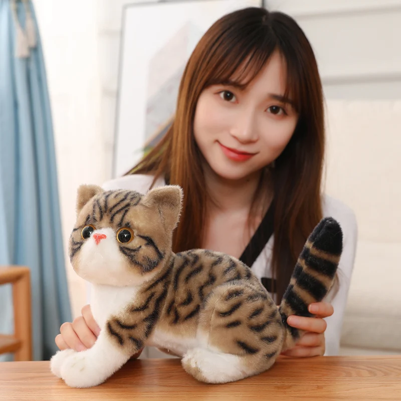 1pc 4 Colors INS Like Real Prone Cat Plush Doll Stuffed Pure Colors Grey White Yellow Kitten Toy Pets Animal Kids Gift 1pc 4 Colors INS Like Real Prone Cat Plush Doll Stuffed Pure Colors Grey White Yellow Kitten Toy Pets Animal Kids Gift