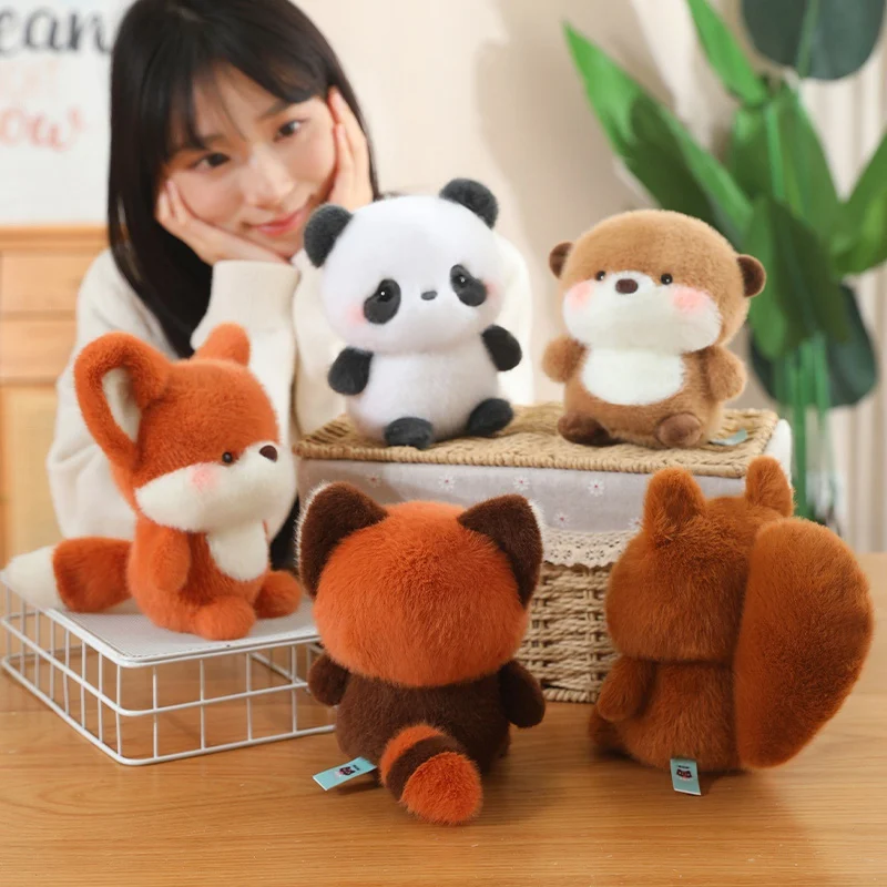 Cute Sitting Animals Red Panda Fox Sloth Cat Soft Plush Dolls Stuffed Capybara Pig Plushie Baby Toys Gifts For Children Cute Sitting Animals Red Panda Fox Sloth Cat Soft Plush Dolls Stuffed Capybara Pig Plushie Baby Toys Gifts For Children