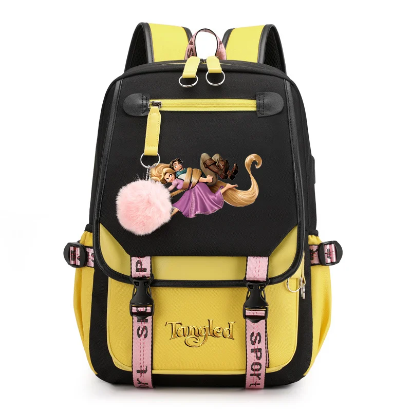 Tangled Rapunzel Princess Backpacks Teenager USB Charging Laptop Backpack Women Men Rucksack Travel Bag Mochila Tangled Rapunzel Princess Backpacks Teenager USB Charging Laptop Backpack Women Men Rucksack Travel Bag Mochila