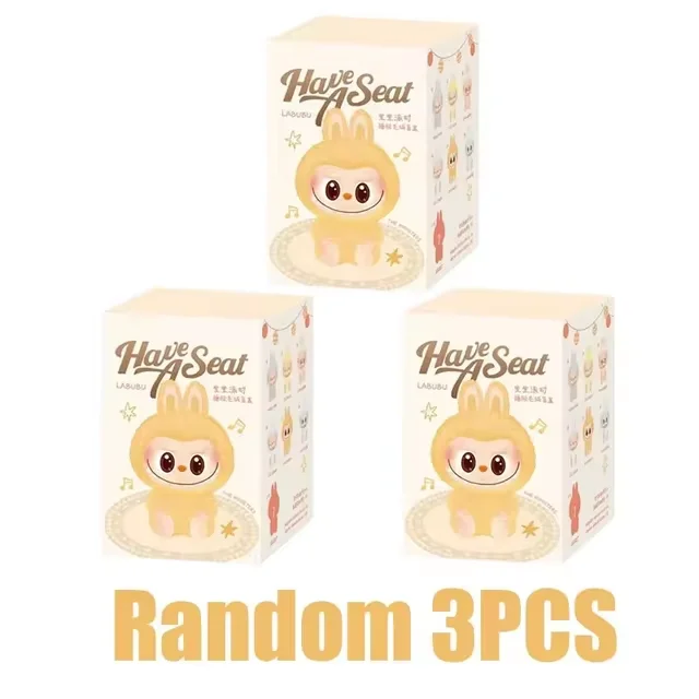 Labubu Monster V3 2 Collection Series Blind Box Teddy Vinyl Toy Animated Character Face Doll Mystery Surprise Keychain Kids Gift