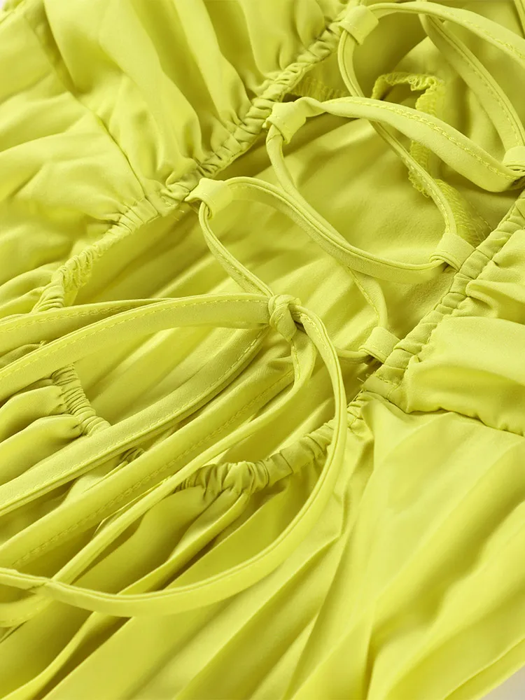 Strapless Ribbon Maxi Dress Women Elegant Sleeveless Backless Pleated Party Dresses Female 2025 Summer Sexy Lady Evening Vestido Strapless Ribbon Maxi Dress Women Elegant Sleeveless Backless Pleated Party Dresses Female 2025 Summer Sexy Lady Evening Vestido