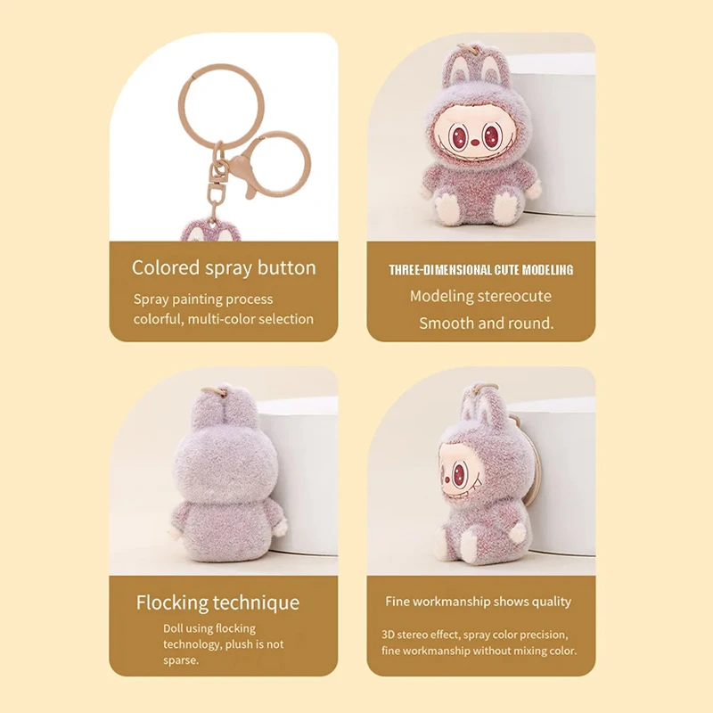 Labubu Keychain Cartoon Labubu Backpack Pendant Decorative Car Keychain Model Doll School Bag Charm Cute Keyring Festivals Gifts Labubu Keychain Cartoon Labubu Backpack Pendant Decorative Car Keychain Model Doll School Bag Charm Cute Keyring Festivals Gifts