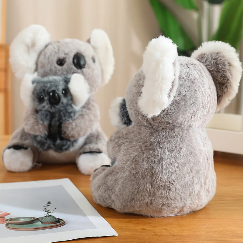 Artificial Creative Mother And Child Animal Plush Doll Koala Penguin Breeding Bag Plush Toy Birthday Gift For Boys And Girls