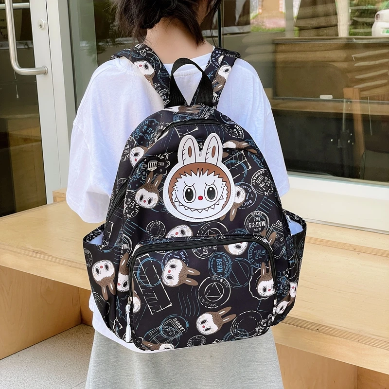 Labubu Backpack - Lightweight, Preppy Style Cartoon Anime Schoolbag for Travel and Daily Use - Durable, Water-Resistant