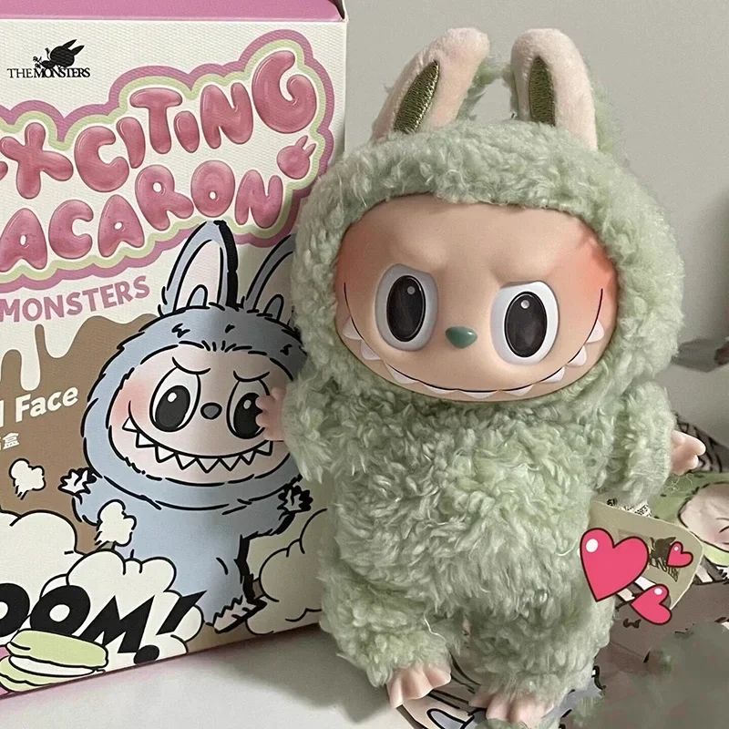 NEW Labubu The Monsters Heartbeat Macaron Enamel Face Blind Box Pvc Figurine Tabletop Ornament Kawaii Doll Kid Birthday Gift