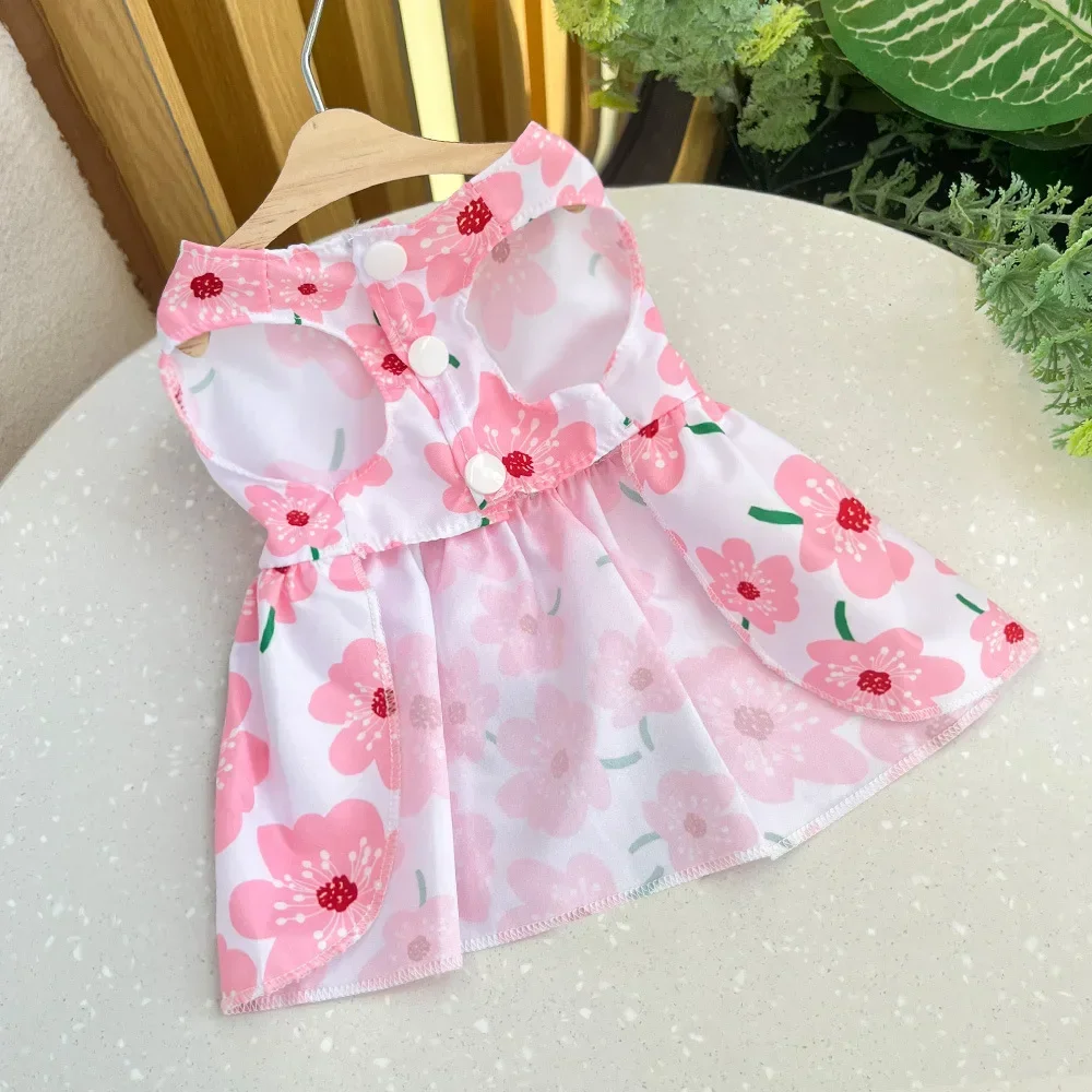 Cute Dog Dress Girl Dog Sleeveless Clothes Flower Printed Pet Apparel Doggies Bowknot Tulle Skirt Cat Clothing Small Puppy Dress Cute Dog Dress Girl Dog Sleeveless Clothes Flower Printed Pet Apparel Doggies Bowknot Tulle Skirt Cat Clothing Small Puppy Dress