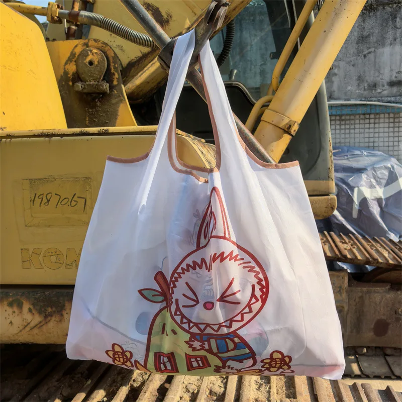 New Labubu Supermarket Shopping Bag Large Capacity Bag Cartoon Portable Cloth Bag Shoulder Bag New Labubu Supermarket Shopping Bag Large Capacity Bag Cartoon Portable Cloth Bag Shoulder Bag