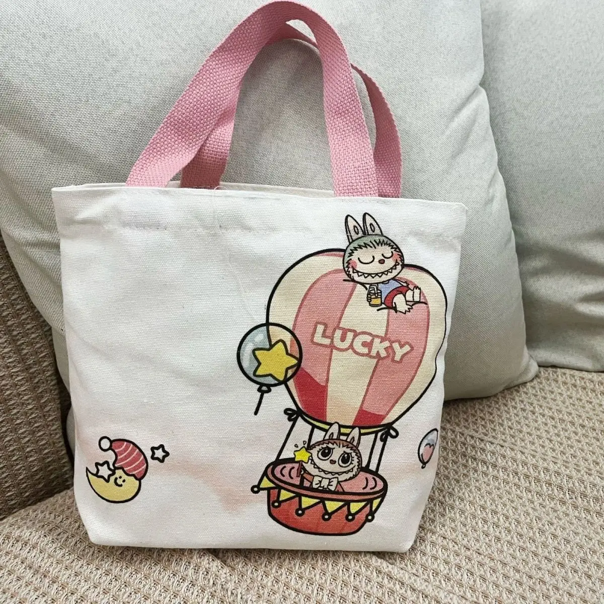 New Labubu Lunchbox Bag Canvas Tote Portable Fashion Large Capacity Tote Bento Bag Go To Work Lunch Bag New Labubu Lunchbox Bag Canvas Tote Portable Fashion Large Capacity Tote Bento Bag Go To Work Lunch Bag