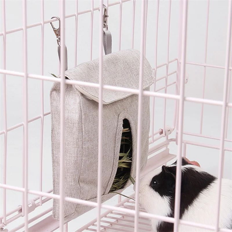 Hanging Pouch Feeder Hay Bag Holder Feeding Dispenser Container for Rabbit Guinea Pig Small Animals Pet Hanging Pouch Feeder Hay Bag Holder Feeding Dispenser Container for Rabbit Guinea Pig Small Animals Pet