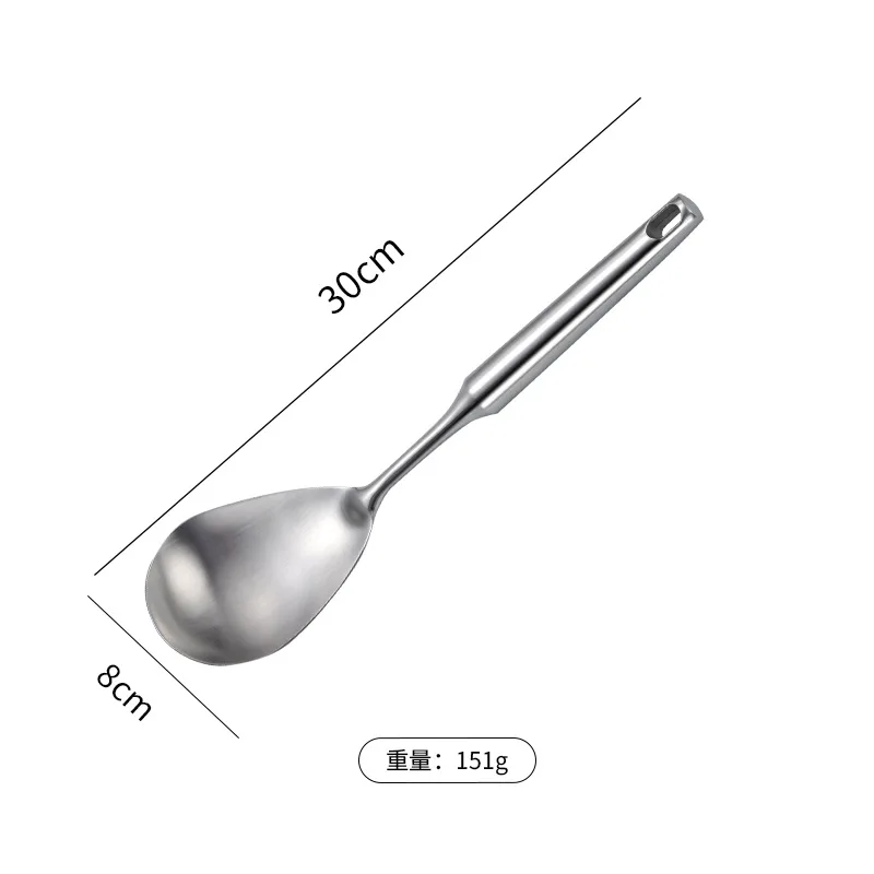 304 Stainless Steel Cooking Spatula Shovel Colander Rice Soup Spoon Thickened Anti-scald Kitchenware Cookware Accessories 304 Stainless Steel Cooking Spatula Shovel Colander Rice Soup Spoon Thickened Anti-scald Kitchenware Cookware Accessories