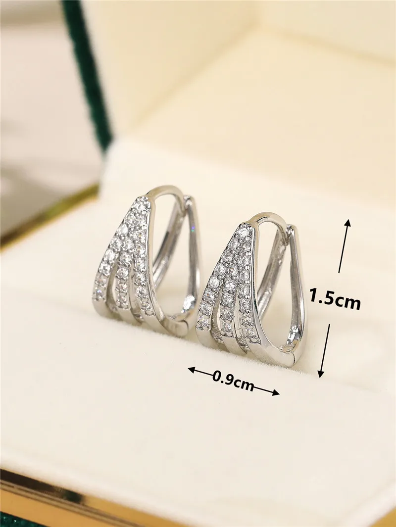 Huitan Colorful CZ Hoop Earrings Women Fashion Ear Hoop Accessories Luxury Bridal Wedding Earrings Statement Jewelry Drop Ship Huitan Colorful CZ Hoop Earrings Women Fashion Ear Hoop Accessories Luxury Bridal Wedding Earrings Statement Jewelry Drop Ship