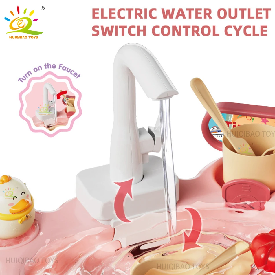 Kids Kitchen Sink Toys Electric Dishwasher Playing Toy With Running Water Pretend Play Food Fishing Toy Role Playing Girls Gift Kids Kitchen Sink Toys Electric Dishwasher Playing Toy With Running Water Pretend Play Food Fishing Toy Role Playing Girls Gift
