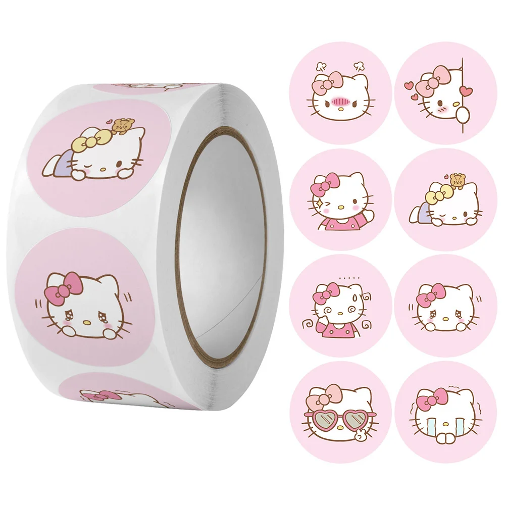 500Pcs/Roll Sanrio Stickers Kawaii Hello Kitty Melody Kuromi Cinnamoroll Luggage Graffiti Decals Kid Toy Decoration Sticker Gift 500Pcs/Roll Sanrio Stickers Kawaii Hello Kitty Melody Kuromi Cinnamoroll Luggage Graffiti Decals Kid Toy Decoration Sticker Gift