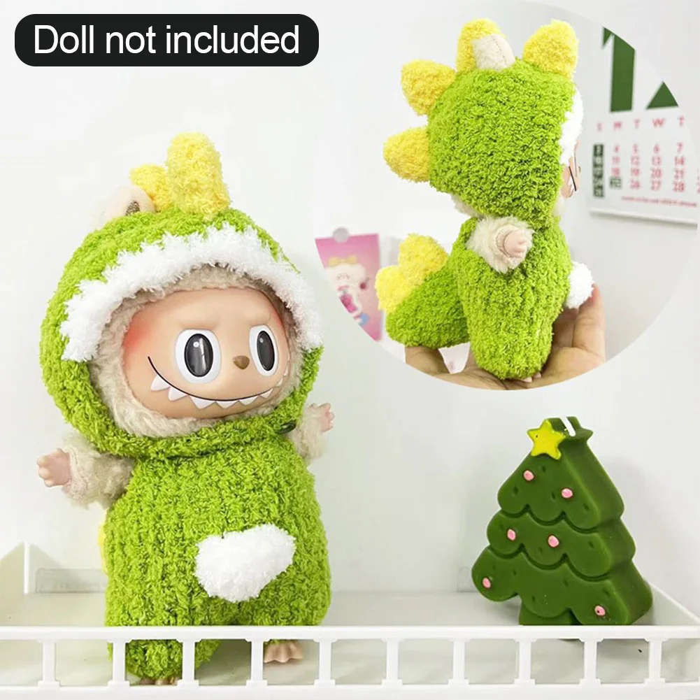 For 17cm Labubu Dolls Accessories DIY Doll Clothes Heartbeat Long Eared Furry Rabbit Costume Cartoon Dress Up Labubu Outfit For 17cm Labubu Dolls Accessories DIY Doll Clothes Heartbeat Long Eared Furry Rabbit Costume Cartoon Dress Up Labubu Outfit