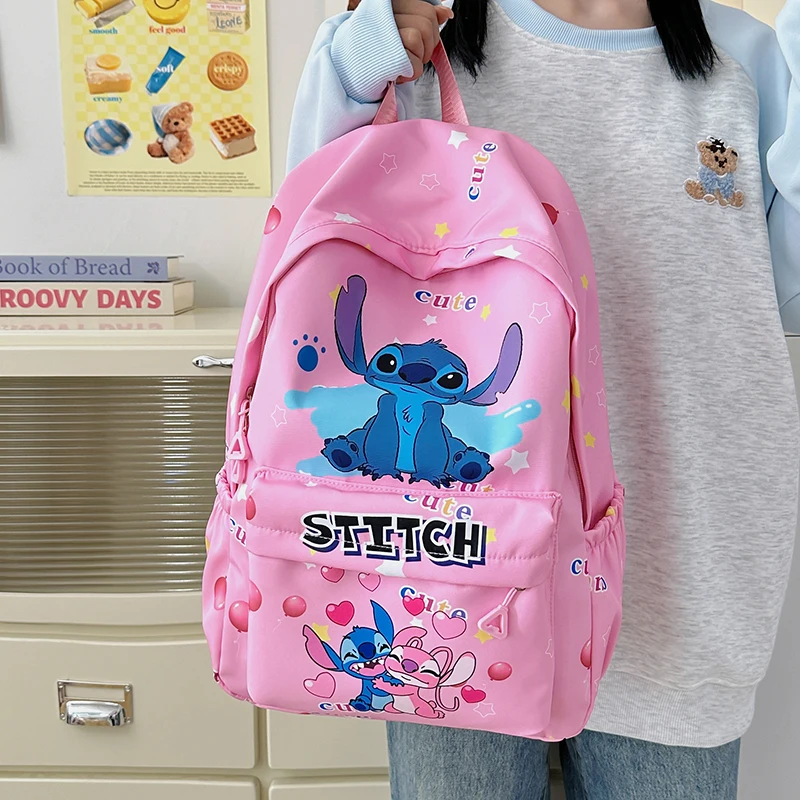 Stitch Cartoon Backpack, Large Capacity Daypack, Lightweight, Durable Nylon Schoolbag for Travel, Daily Commuting and School Stitch Cartoon Backpack, Large Capacity Daypack, Lightweight, Durable Nylon Schoolbag for Travel, Daily Commuting and School