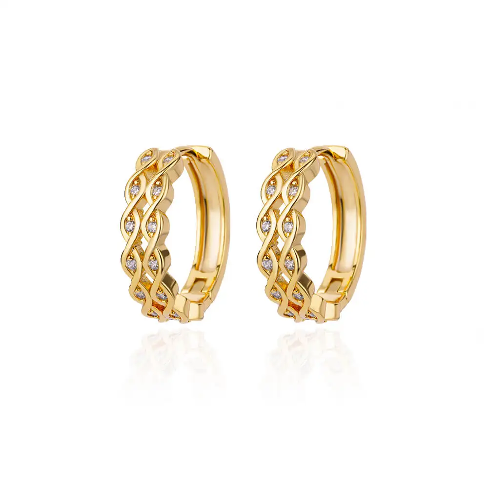 Shiny Zircon Circle Square Hoop Earrings for Women Gold Color Stainless Steel Earrings Luxury Christmas Jewelry Wedding aretes Shiny Zircon Circle Square Hoop Earrings for Women Gold Color Stainless Steel Earrings Luxury Christmas Jewelry Wedding aretes