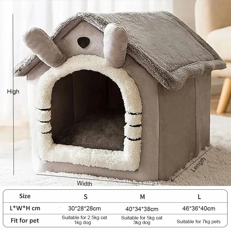 Indoor Warm Dog House Soft Pet Bed Tent House Dog Kennel Cat Bed Removable and Washable Cushion Suitable Four Season Universal Indoor Warm Dog House Soft Pet Bed Tent House Dog Kennel Cat Bed Removable and Washable Cushion Suitable Four Season Universal