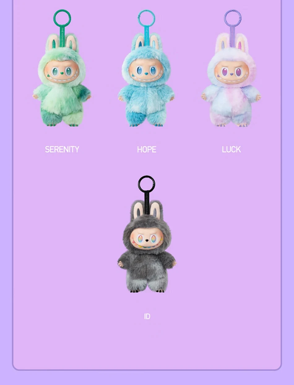 Labubu The Monsters V3 Series Blind Teddy Box, Vinyl Base Toy, Animated Characters, Mysterious Surprise Box, Keychain, Children'