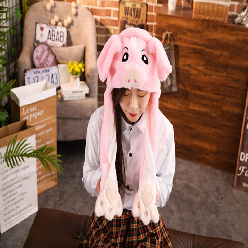Cartoon Bunny Ear Move Hat Jumping up Toys Rabbit Girls Animal Plush Costume Cosplay Cap Kids Party for Adult Funny Anime Hat Cartoon Bunny Ear Move Hat Jumping up Toys Rabbit Girls Animal Plush Costume Cosplay Cap Kids Party for Adult Funny Anime Hat