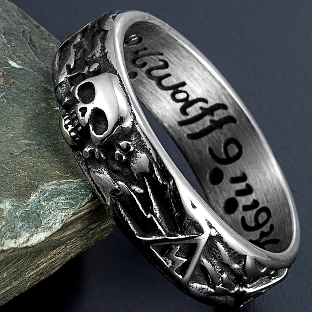 Vintage Gothic Skull Rings for Men Boy Stainless Steel Punk Skeleton Finger Ring Hip Hop Style Unique Jewelry Gifts Wholesale Vintage Gothic Skull Rings for Men Boy Stainless Steel Punk Skeleton Finger Ring Hip Hop Style Unique Jewelry Gifts Wholesale