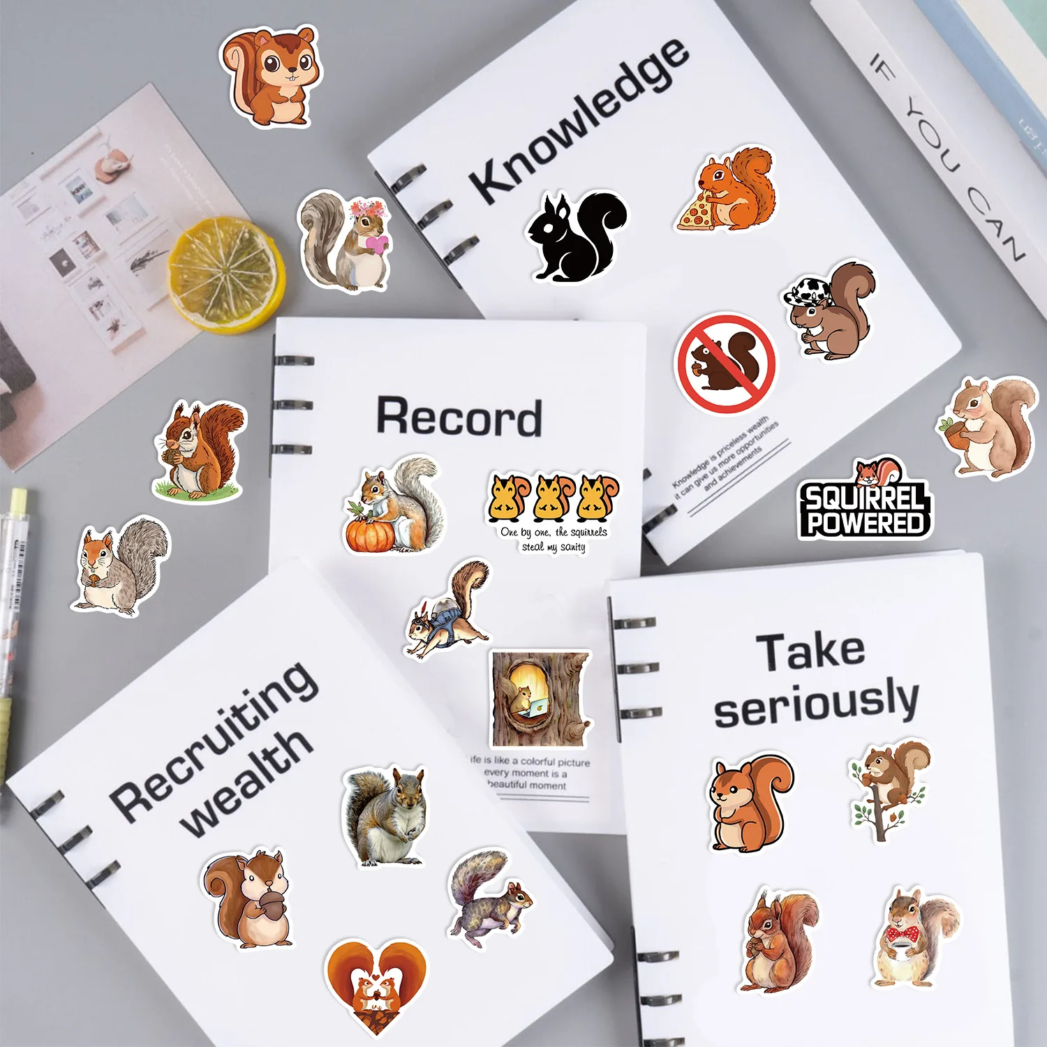 50pcs Squirrel Series Cartoon Cute Waterproof Sticker Skateboarding Snowboard Decorative Mobile Phone Retro Vinyl Sticker 50pcs Squirrel Series Cartoon Cute Waterproof Sticker Skateboarding Snowboard Decorative Mobile Phone Retro Vinyl Sticker