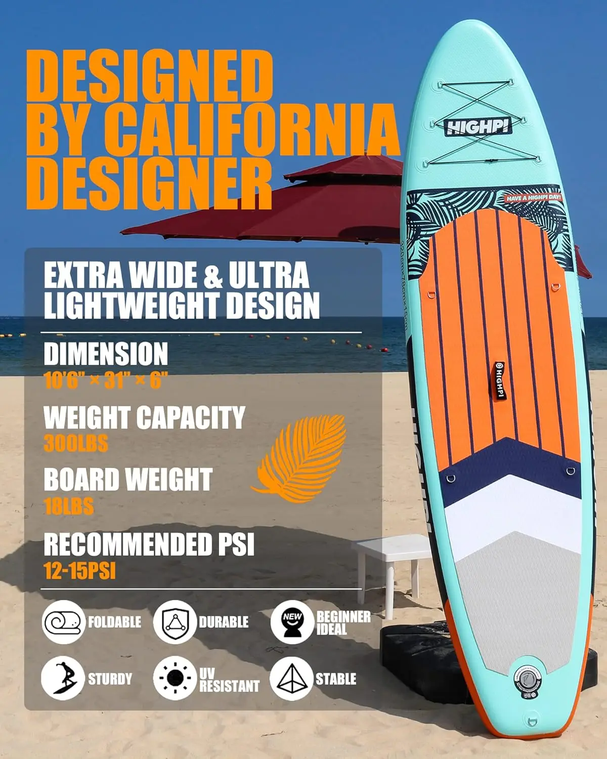 Inflatable Stand Up Paddle Board 10'6''/11' Premium SUP W Accessories & Backpack, Wide Stance, Surf Control, Non-Slip Dec Inflatable Stand Up Paddle Board 10'6''/11' Premium SUP W Accessories & Backpack, Wide Stance, Surf Control, Non-Slip Dec