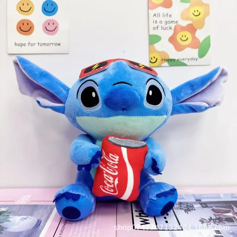 New 22cm Cute Cartoon Stitch Plush Toy 8 Inch Cute Funny Stitch Doll Drag Stitch Capybara Children'S Toy Doll Birthday Gift