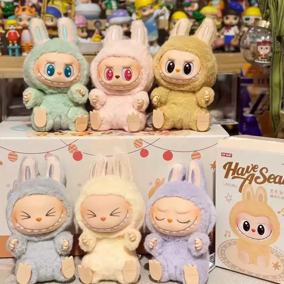 POP MART Macaron 2nd Generation Labubu Sitting Party Vinyl Plush Blind Box Gift Decorative ornaments POP MART Macaron 2nd Generation Labubu Sitting Party Vinyl Plush Blind Box Gift Decorative ornaments