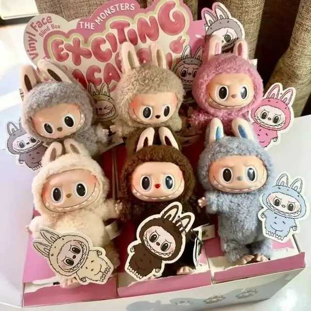 Labubu Macaron 2nd Blind Box Popmart series PVC kawaii Labubu Replica Macaron Pendant Doll Monsters Lisa Trendy Toy Gift