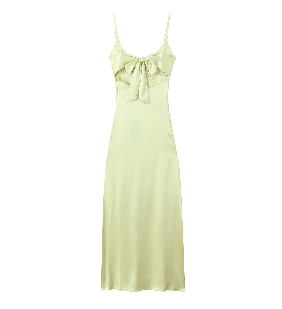 European and American cross-border women's French silk satin texture suspender dress for women summer slimming long dress European and American cross-border women's French silk satin texture suspender dress for women summer slimming long dress