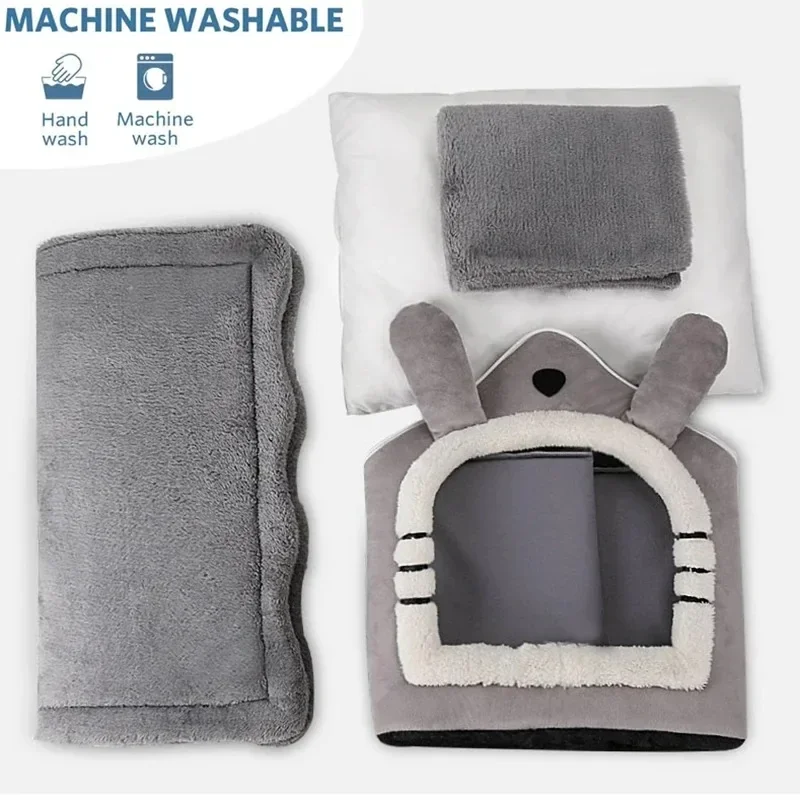 Indoor Warm Dog House Soft Pet Bed Tent House Dog Kennel Cat Bed Removable and Washable Cushion Suitable Four Season Universal Indoor Warm Dog House Soft Pet Bed Tent House Dog Kennel Cat Bed Removable and Washable Cushion Suitable Four Season Universal