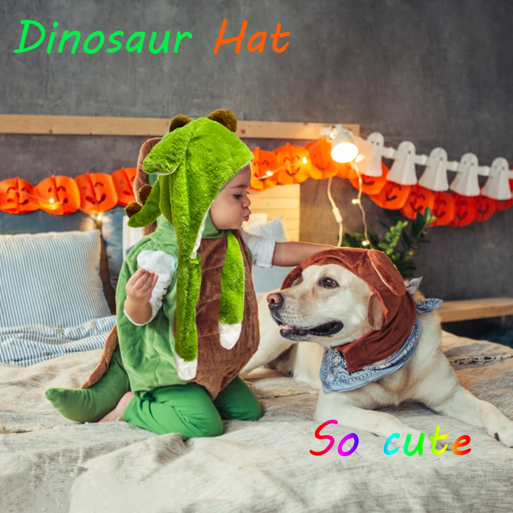 Dinosaur Ear Move Hat Animal Plush Bunny Ears Moving Jumping Up Dress Up Cosplay Party for Kids Adult Halloween Christmas Gift Dinosaur Ear Move Hat Animal Plush Bunny Ears Moving Jumping Up Dress Up Cosplay Party for Kids Adult Halloween Christmas Gift