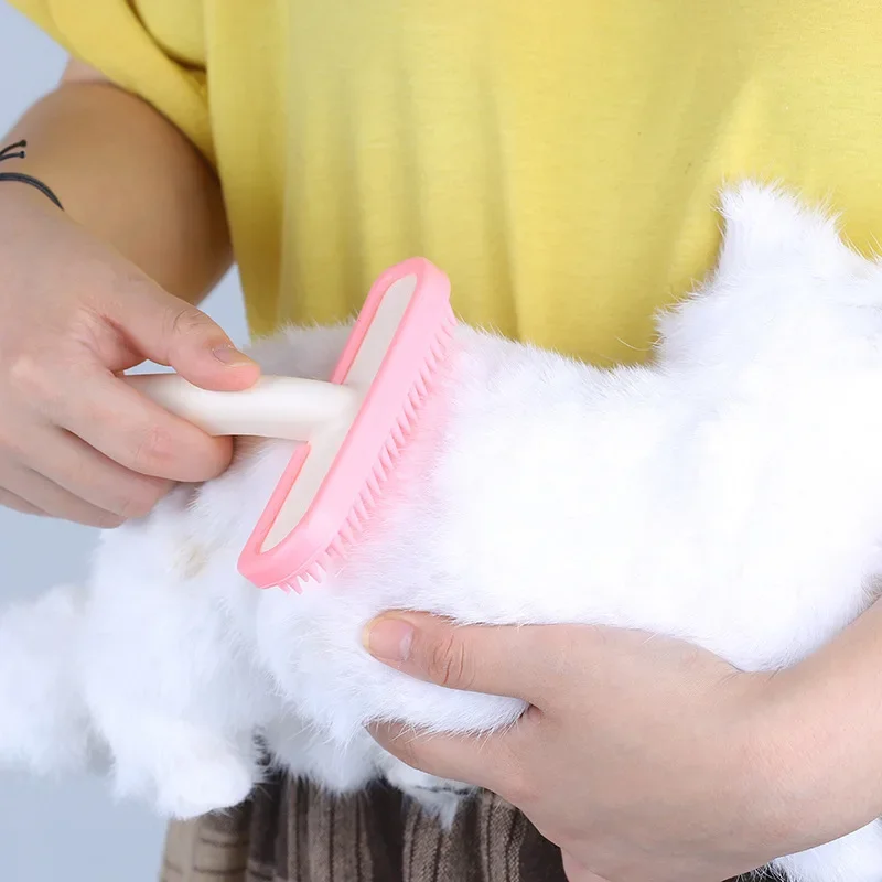 Silicone Small Pet Rabbit Comb Grooming Trimmer Fur Brush For Guinea Pig Chinchilla Cleaning Grooming Tool Accessoires Lapin Silicone Small Pet Rabbit Comb Grooming Trimmer Fur Brush For Guinea Pig Chinchilla Cleaning Grooming Tool Accessoires Lapin