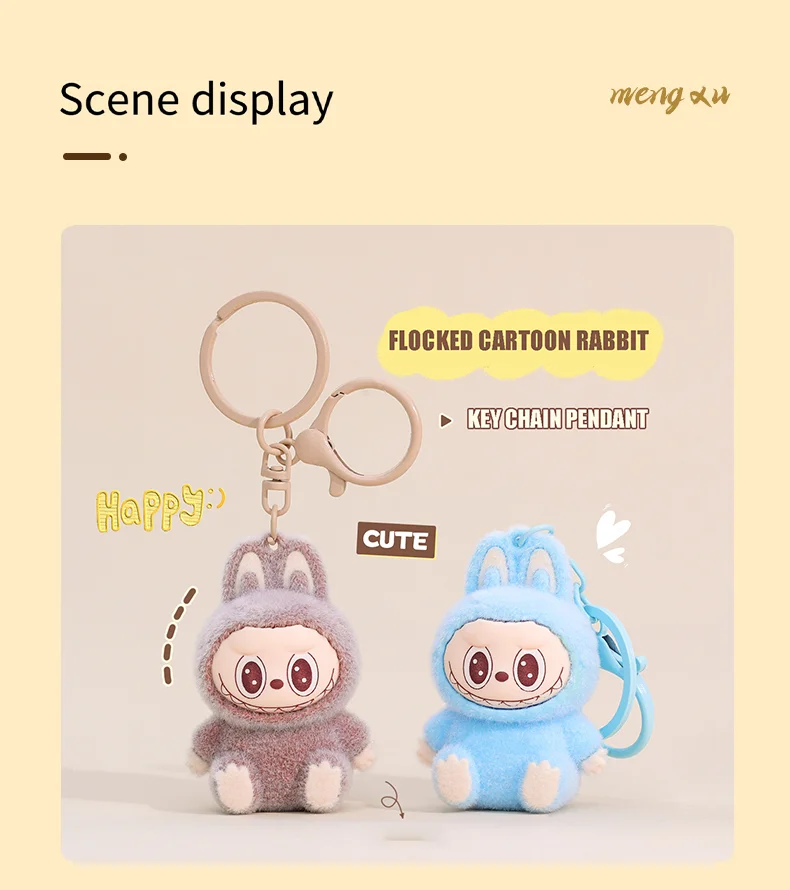 Labubu Keychain Cartoon Labubu Backpack Pendant Decorative Car Keychain Model Doll School Bag Charm Cute Keyring Festivals Gifts Labubu Keychain Cartoon Labubu Backpack Pendant Decorative Car Keychain Model Doll School Bag Charm Cute Keyring Festivals Gifts