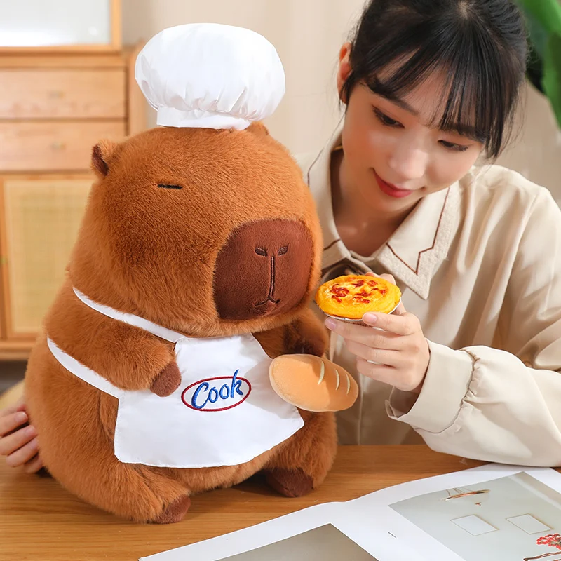 28-50cm Cook Capybara Plush Simulation Baker Kapibala Anime Fluffty Toy Cute Bread Doll Stuffed Animals Soft Doll Xmas Gift 28-50cm Cook Capybara Plush Simulation Baker Kapibala Anime Fluffty Toy Cute Bread Doll Stuffed Animals Soft Doll Xmas Gift