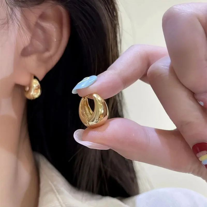 LATS Punk Oval Hoop Earrings Metallic Geometric Ear Buckle Minimalist Style U-shaped Ear Buckle Daily Life Earring Accessories LATS Punk Oval Hoop Earrings Metallic Geometric Ear Buckle Minimalist Style U-shaped Ear Buckle Daily Life Earring Accessories
