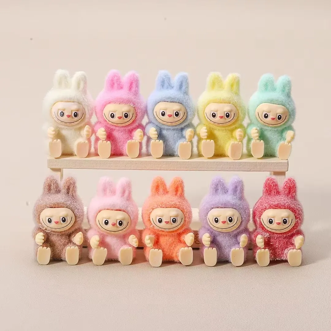 10pcs/Set Mini Yoga Labubu Flocking Doll Cute Toy Desktop Ornaments Cute Handmade Diy Accessories Surprise Gift 10pcs/Set Mini Yoga Labubu Flocking Doll Cute Toy Desktop Ornaments Cute Handmade Diy Accessories Surprise Gift