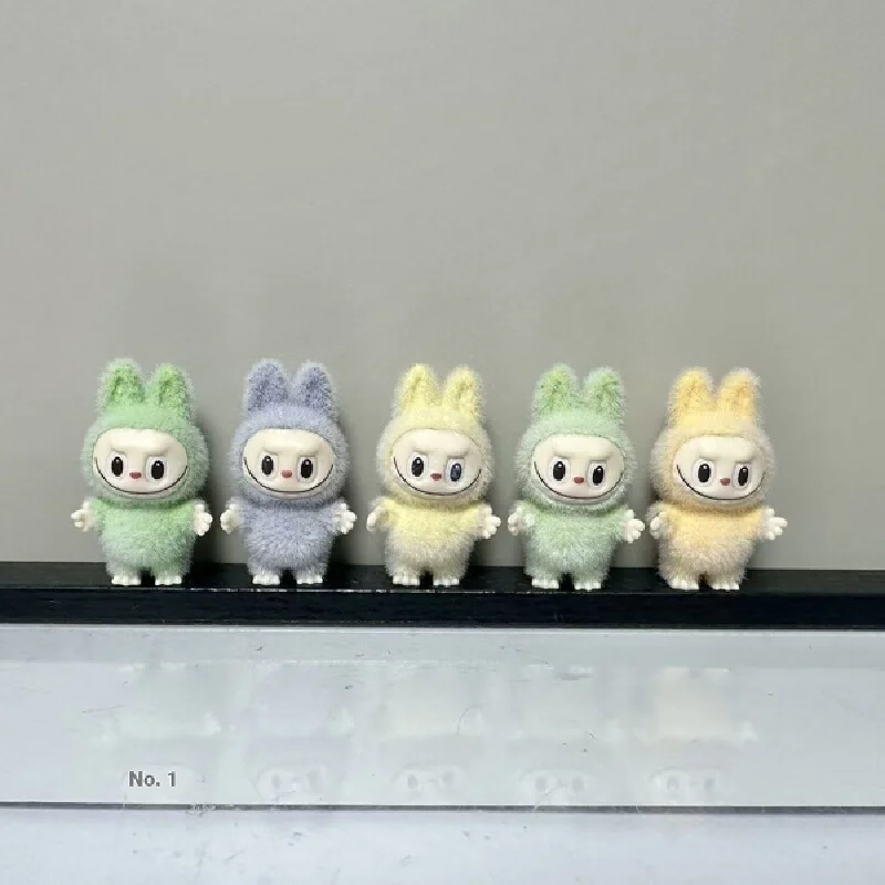 The First Generation Labubu Cute Particle Station Posture Plush Toy Mini Pendant Bag Accessories Diy Mobile Phone Chain Accessor