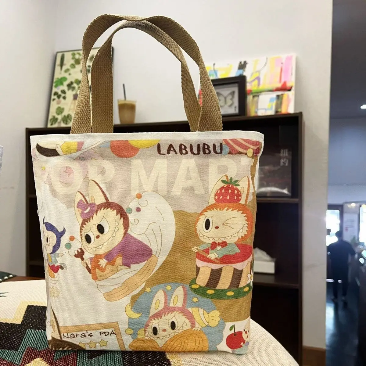 New Labubu Lunchbox Bag Canvas Tote Portable Fashion Large Capacity Tote Bento Bag Go To Work Lunch Bag New Labubu Lunchbox Bag Canvas Tote Portable Fashion Large Capacity Tote Bento Bag Go To Work Lunch Bag