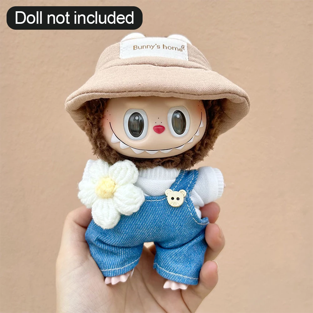 For 17cm Labubu Dolls Accessories DIY Doll Clothes Heartbeat Long Eared Furry Rabbit Costume Cartoon Dress Up Labubu Outfit For 17cm Labubu Dolls Accessories DIY Doll Clothes Heartbeat Long Eared Furry Rabbit Costume Cartoon Dress Up Labubu Outfit
