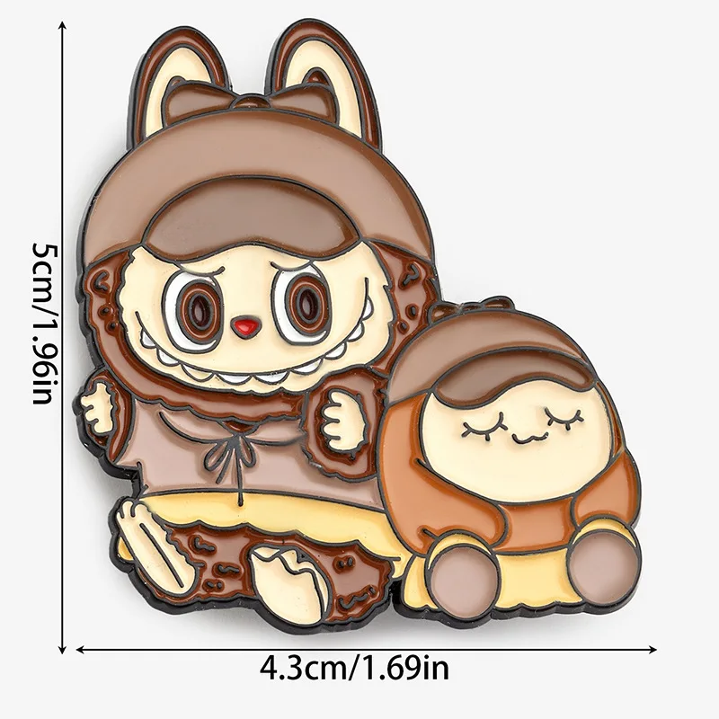Labubu Enamel Badge Cartoon Cute Student Boys Girls Fashion Jewelry Brooches Delicatation Mini School Bag Clothes Ornament Gift Labubu Enamel Badge Cartoon Cute Student Boys Girls Fashion Jewelry Brooches Delicatation Mini School Bag Clothes Ornament Gift